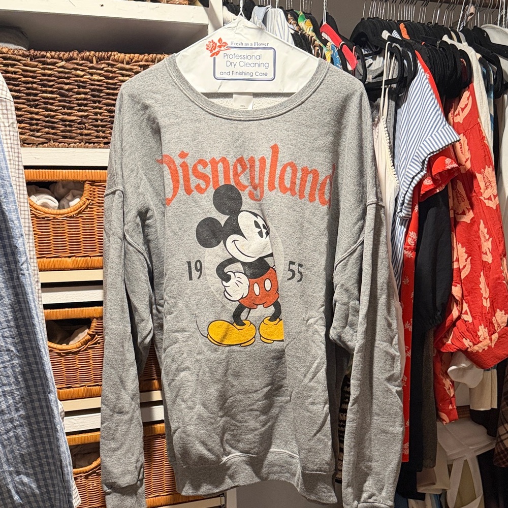 Disney Gray Sweatshirt with Mickey Mouse Design